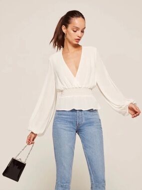 Express Peplum Ruched Boho Top